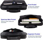 Taygeer Laptop Bag 15.6 Inch, Business Briefcase Gifts for Men Women, Water Resistant Messenger Shoulder Bag with Strap, Durable Office Bag, Carry On Laptop Case for Computer/Notebook/MacBook,Black - Image 2